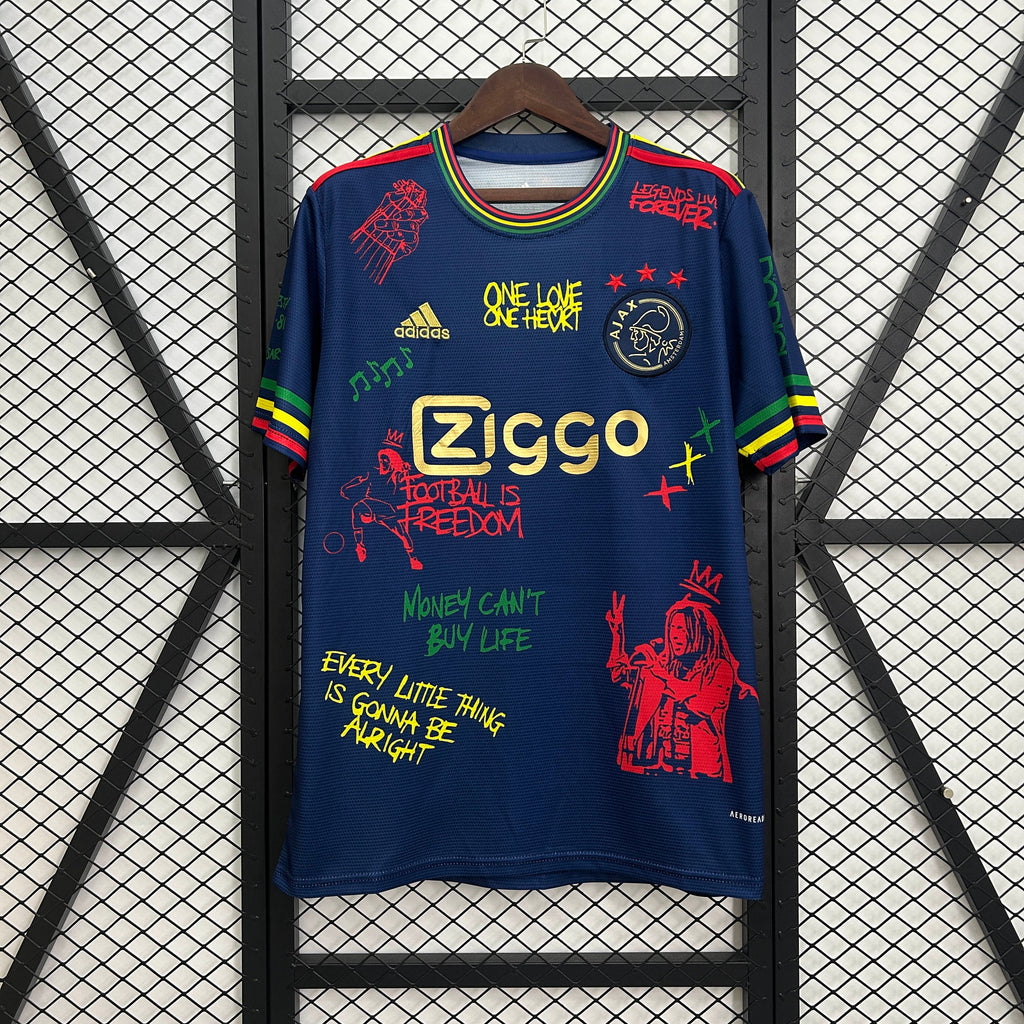 2025/2026 Ajax Graffiti version Navy blue Football Shirt 1:1 Thai Quality
