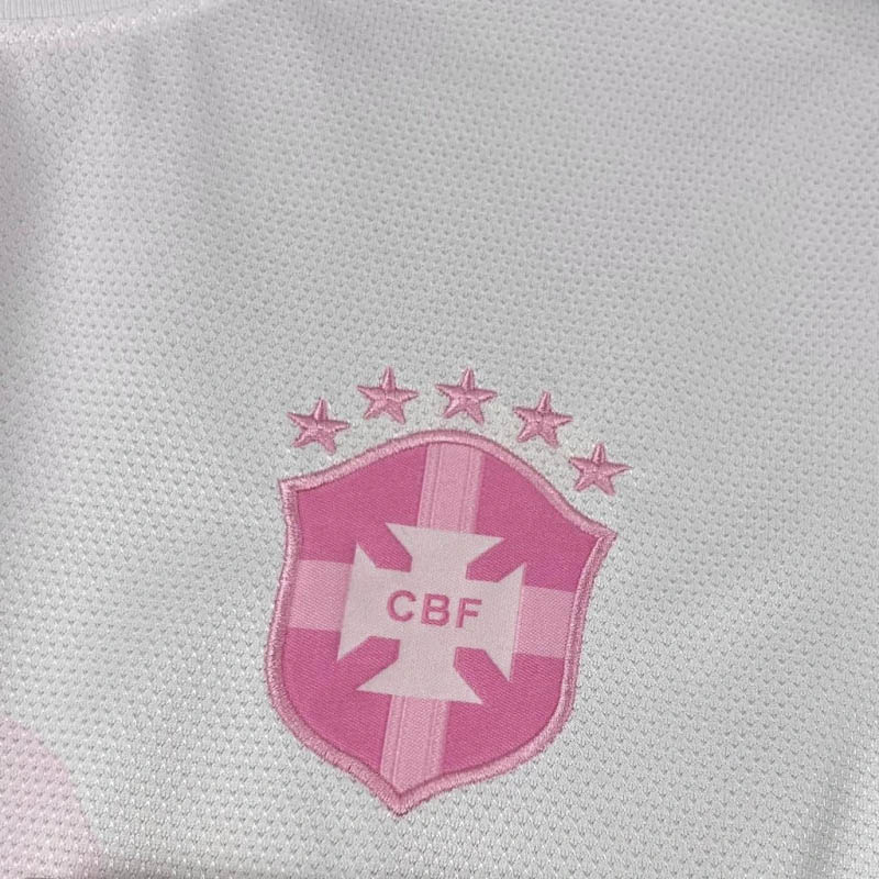 2025 Brazil Jesus Special Edition White-Pink Soccer Jersey