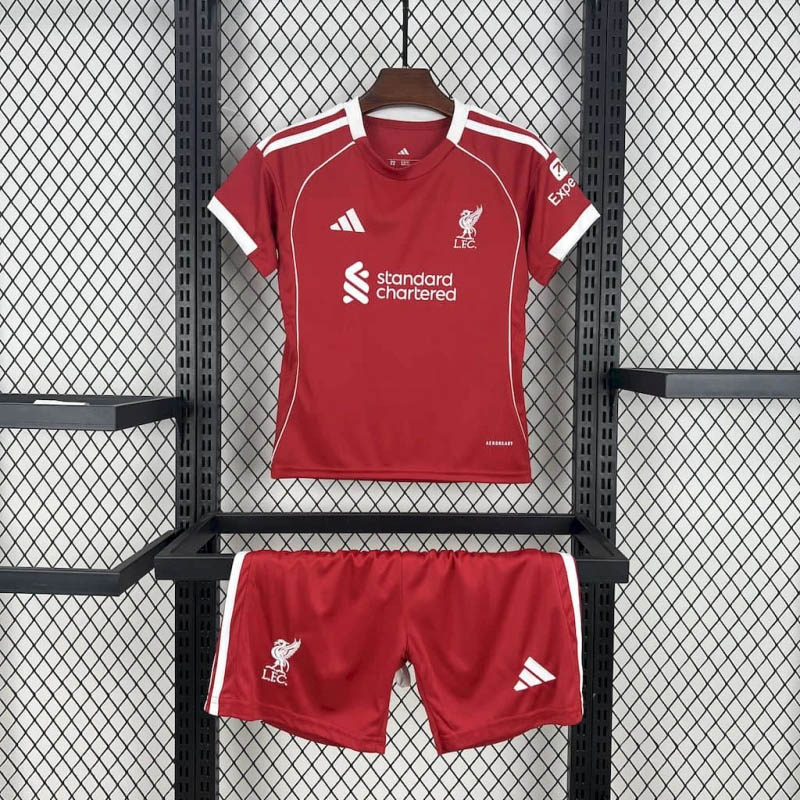 2025/2026 Liverpool Home Soccer Jersey 1:1 Thai Quality Kids Size