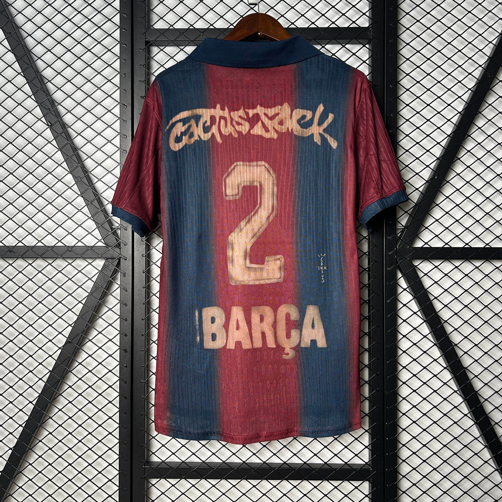 2025/2026 Barcelona Travis Scott Joint Edition Polo Shirt Football Shirt 1:1 Thai Quality