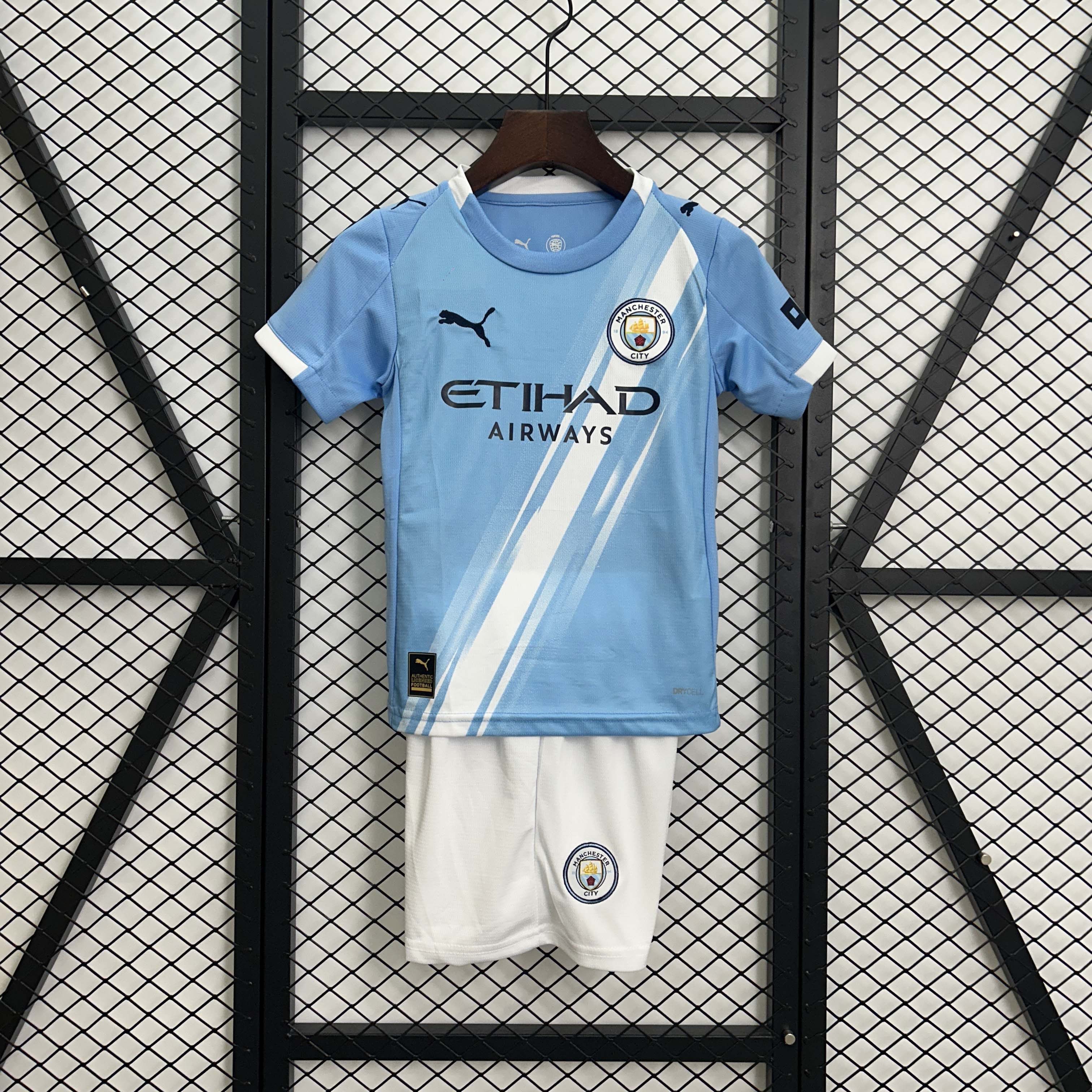 2025/2026 Manchester City Home Football Shirt 1:1 Thai Quality Kids Size