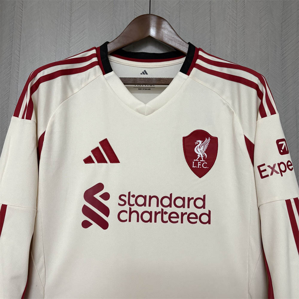 2025/2026 Long Sleeve Liverpool Away Football Shirt 1:1 Thai Quality