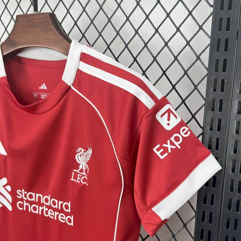 2025/2026 Liverpool Home Soccer Jersey 1:1 Thai Quality Kids Size