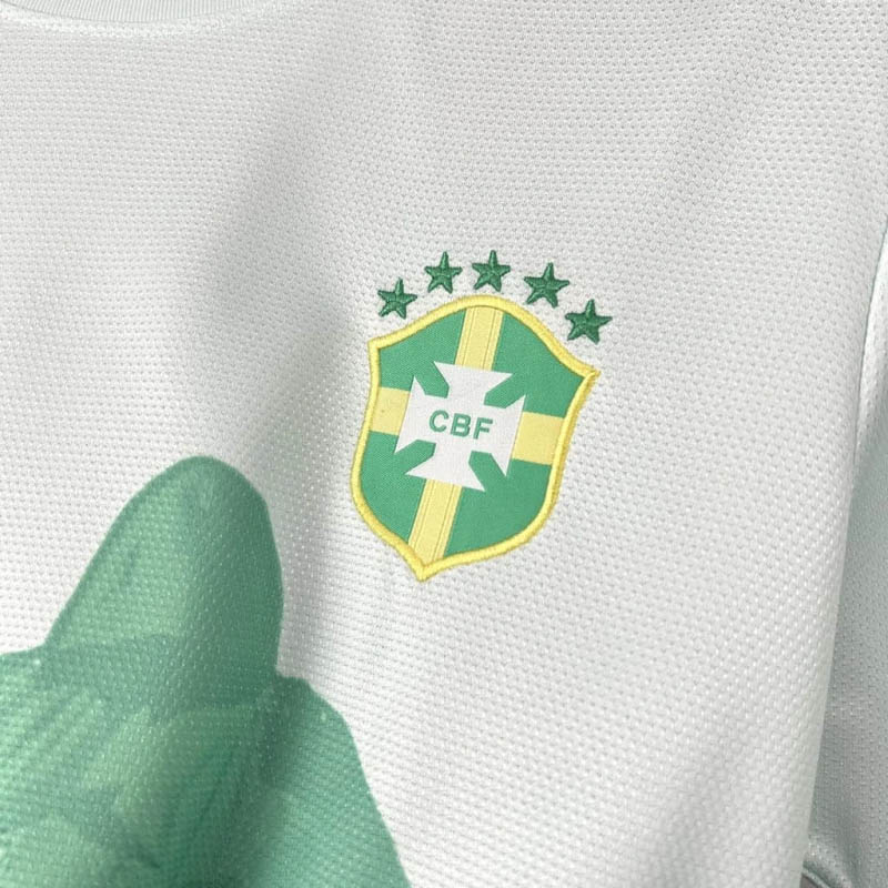 2025 Brazil Jesus Special Edition Light Green Soccer Jersey