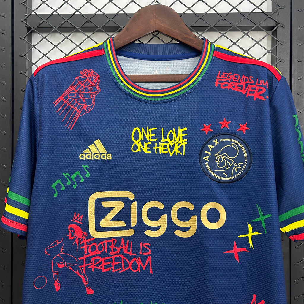 2025/2026 Ajax Graffiti version Navy blue Football Shirt 1:1 Thai Quality