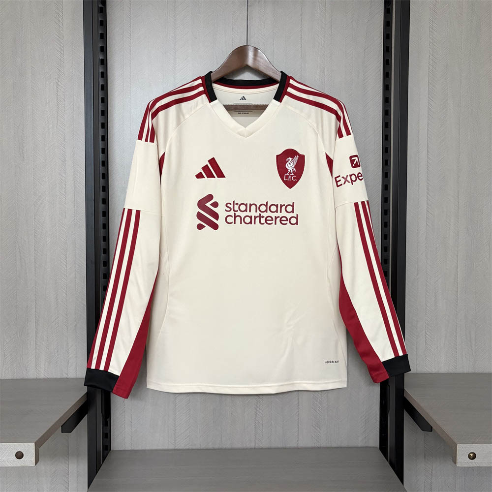 2025/2026 Long Sleeve Liverpool Away Football Shirt 1:1 Thai Quality